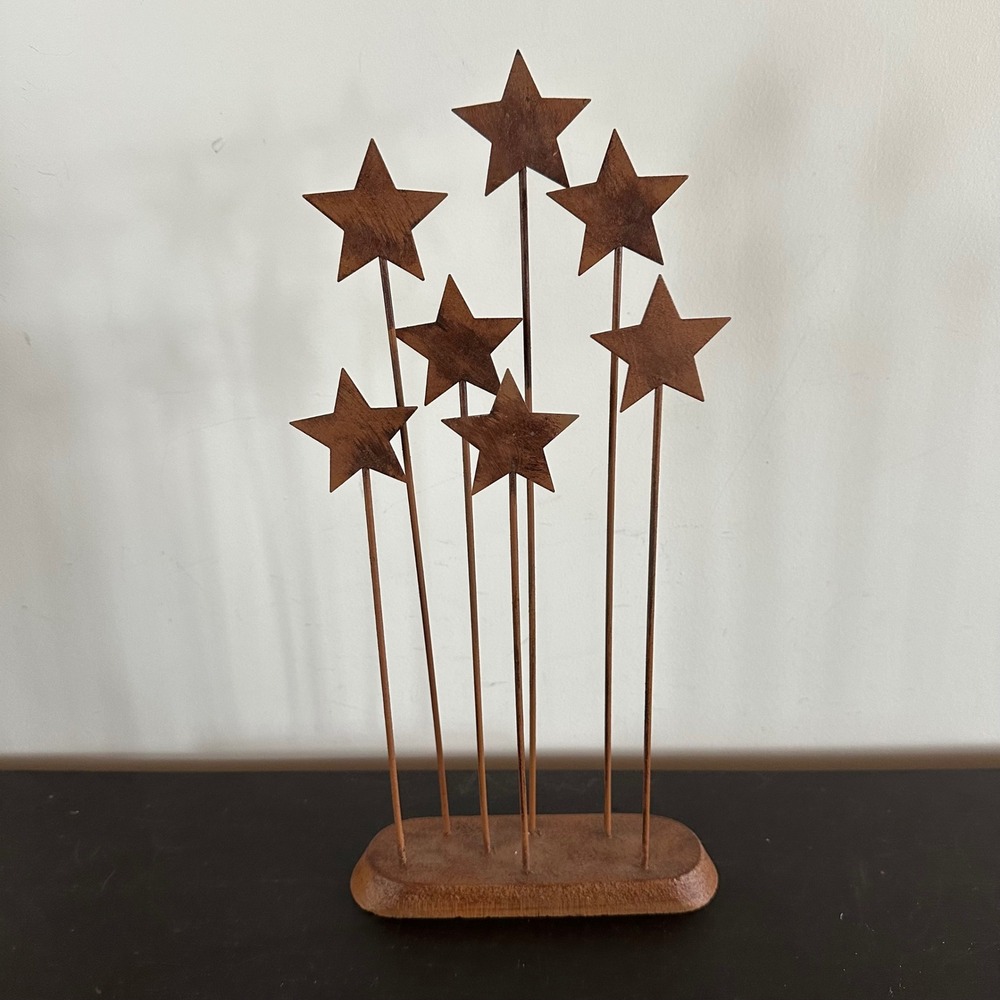 Willow Tree Star Backdrop Demdaco Rusted Metal Stars Nativity Accessory 26105